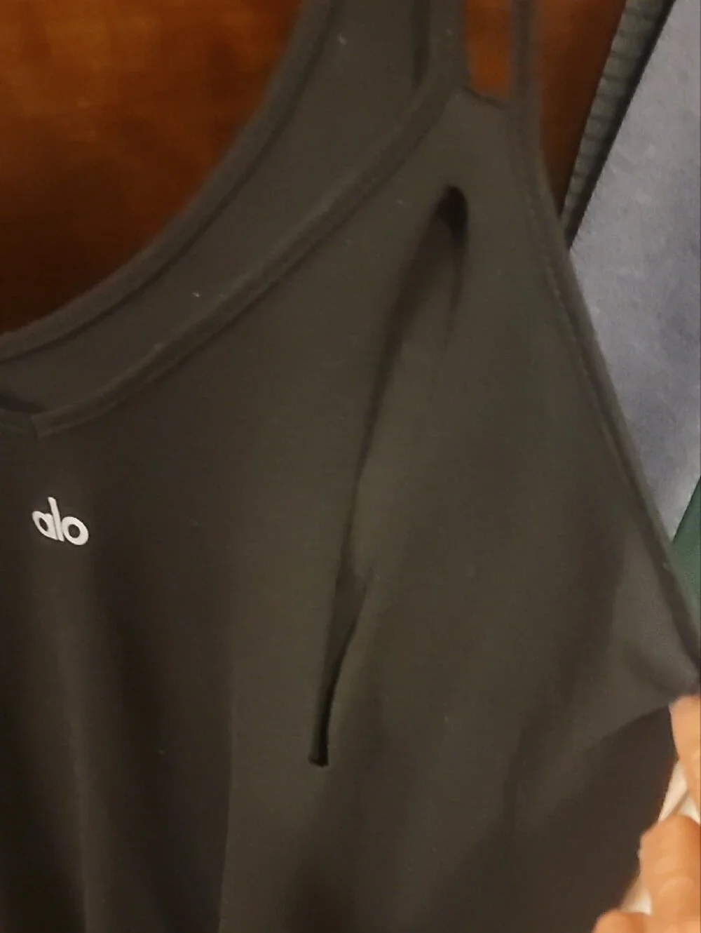 ALO Yoga Black V-Neck Double-Strap Camisole